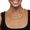image:imageRossSimons Italian Sterling Silver and 18kt Gold Over Sterling Reversible Omega NecklaceNo Gemstone