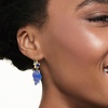 image:imageRossSimons Italian Tagliamonte Blue Venetian Glass Seashell Drop Earrings With Lapis in 18kt Gold Over Sterling