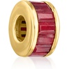 image:imageRossSimons JulyRuby  Baguette Birthstone Bead Charm in 18kt Gold Over Sterling