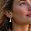image:imageRossSimons MotherOfPearl Conch Shell Drop Earrings in Sterling Silver