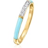 image:imageRossSimons Pastel Blue Enamel Ring With Diamonds in 18kt Gold Over SterlingDiamond