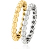 image:imageRossSimons Sterling Silver and 18kt Gold Over Sterling Jewelry Set 2 Beaded RingsNo Gemstone