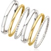 image:imageRossSimons Sterling Silver and 18kt Gold Over Sterling Jewelry Set 6 Stackable RingsNo Gemstone