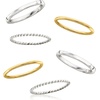 image:imageRossSimons Sterling Silver and 18kt Gold Over Sterling Jewelry Set 6 Stackable RingsNo Gemstone