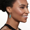 image:imageRossSimons Turquoise Drop Earrings With 20 ct tw White Topaz in 18kt Gold Over Sterling