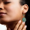image:imageRossSimons Turquoise Flower Drop Earrings in 18kt Gold Over Sterling
