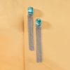 image:imageRossSimons Turquoise Fringe Drop Earrings in Sterling Silver