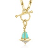 image:imageRossSimons Turquoise Sailboat Charm With Diamonds in 18kt Gold Over Sterling