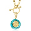 image:imageRossSimons Turquoise Sand Dollar Charm in 18kt Gold Over Sterling