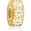 image:imageRossSimons White and Yellow Enamel Daisy Bead Charm in 18kt Gold Over Sterling