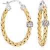 image:imageCharles Garnier Torino 20 ct tw CZ Oval Hoop Earrings in 2Tone Sterling Silver