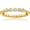 image:imagePure Collection by RossSimons 025 ct tw BezelSet LabGrown Diamond Beaded Ring in 18kt Gold Over SterlingDiamond