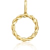 image:imagePure Collection by RossSimons 14kt Yellow Gold Twisted Circle Charm Holder Pendant