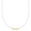 image:imagePure Collection by RossSimons Italian Sterling Silver and 18kt Gold Over Sterling Graduated Bead Necklace 16 inches