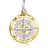 image:imagePure Collection by RossSimons Sterling Silver and 14kt Yellow Gold Compass Charm With LabGrown Diamonds