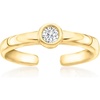 image:imageRossSimons 010 Carat BezelSet Diamond Toe Ring in 18kt Gold Over Sterling Size 4