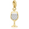 image:imageRossSimons 010 ct tw Diamond Wine Glass Charm in 18kt Gold Over Sterling