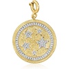 image:imageRossSimons 020 ct tw Diamond Stars Medallion Charm in 18kt Gold Over Sterling