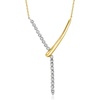 image:imageRossSimons 020 ct tw Diamond YNecklace in 2Tone Sterling Silver 16 inches