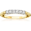 image:imageRossSimons 025 ct tw Diamond Beaded Ring in 18kt Gold Over SterlingDiamond