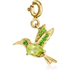 image:imageRossSimons 040 Carat Peridot and 10 ct tw Chrome Diopside Hummingbird Charm in 18kt Gold Over Sterling