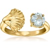 image:imageRossSimons 050 Carat Aquamarine Seashell OpenSpace Ring in 18kt Gold Over SterlingAquamarine