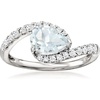 image:imageRossSimons 080 Carat Aquamarine and 35 ct tw LabGrown Diamond Ring in 14kt White GoldAquamarine