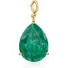 image:imageRossSimons 1100 Carat PearShaped Emerald Charm in 18kt Gold Over Sterling