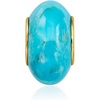 image:imageRossSimons 12x6mm Turquoise Bead Charm in 18kt Gold Over Sterling