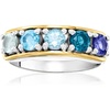 image:imageRossSimons 130 ct tw MultiGemstone Ring in Sterling Silver and 14kt Yellow GoldAquamarine
