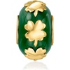 image:imageRossSimons 13mm Jade Clover Bead Charm in 18kt Gold Over Sterling