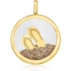image:imageRossSimons 14kt Yellow Gold FlipFlops and Sand Pendant