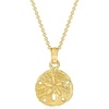 image:imageRossSimons 14kt Yellow Gold Sand Dollar Pendant NecklaceNo Gemstone