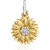 image:imageRossSimons 14kt Yellow Gold and Sterling Silver Sunflower Charm With Single LabGrown Diamond