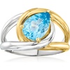 image:imageRossSimons 180 Carat Swiss Blue Topaz Ring in Sterling Silver and 18kt Gold Over SterlingTopaz