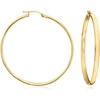 image:imageRossSimons 18kt Gold Over Sterling Flat Hoop Earrings