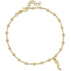 image:imageRossSimons 18kt Gold Over Sterling Italian Horn Bead Station Anklet 9 inches