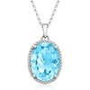 image:imageRossSimons 2000 Carat Swiss Blue Topaz Pendant Necklace in Sterling SilverTopaz
