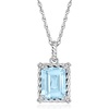 image:imageRossSimons 300 Carat Sky Blue Topaz Pendant Necklace With White Topaz in Sterling Silver 18 inches