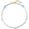 image:imageRossSimons 335mm Cultured SemiBaroque Pearl and 280 ct tw MultiGemstone Anklet in 18kt Gold Over Sterling 9 inches