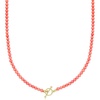 image:imageRossSimons 354mm Pink Coral Bead CharmCompatible Toggle Necklace in 18kt Gold Over SterlingCoral