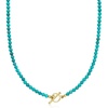 image:imageRossSimons 354mm Turquoise Bead CharmCompatible Toggle Necklace in 18kt Gold Over Sterlingstabilizedturquoise