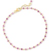 image:imageRossSimons 550 ct tw Pink Tourmaline Bead Anklet in 18kt Gold Over Sterling 9 inches