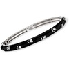 image:imageRossSimons Belle Etoile Paw Prints Black Enamel Bangle Bracelet With Czs in Sterling Silver 7 inches