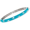 image:imageRossSimons Belle Etoile Paw Prints Turquoise Enamel Bangle Bracelet With CZ Accents in Sterling Silver 7 inches