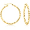 image:imageRossSimons Italian 18kt Gold Over Sterling Beaded Hoop Earrings