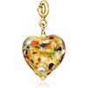 image:imageRossSimons Italian Multicolored Murano Glass Heart Charm in 18kt Gold Over Sterling