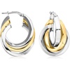 image:imageRossSimons Italian Sterling Silver and 18kt Gold Over Sterling Interlocking Hoop Earrings