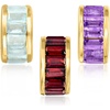 image:imageRossSimons JulyRuby  Baguette Birthstone Bead Charm in 18kt Gold Over Sterling