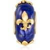 image:imageRossSimons Lapis FleurDeLis Bead Charm in 18kt Gold Over Sterling
